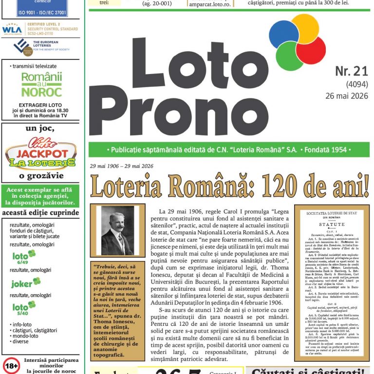 Arhivă Revista Loto – Loteria Romana